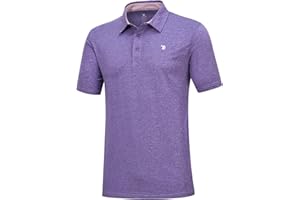 YSENTO Men's Golf Shirts Short Sleeve Dry Fit Moisture Wicking Sports Polo Shirts