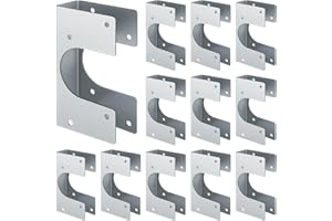 MUZIK 16-Gauge Stud Shoe,12 Pcs Stud Shoes for 2X Studs, Stud Shoes 2x4 - 1.5"x6.25" Galvanized Steel, Fits 2-3/8" Pipes, Heavy-Duty Pipe Support, IBC/IRC Code Compliant