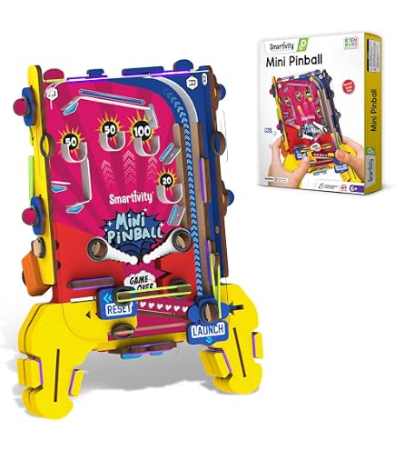 Jeu De Flipper à Billes En Bois – Table De Score 30x22x10,7 Cm – Avec 10 Billes – Défi D’adresse – Pour Enfants Et Adultes – Cadeau Famille