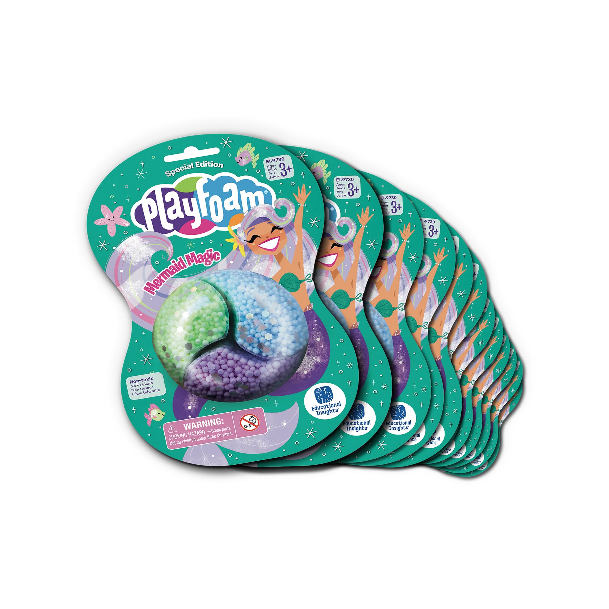 Learning Resources Playfoam Mermaid Magic Box of 12 Assorted, Ages 3+