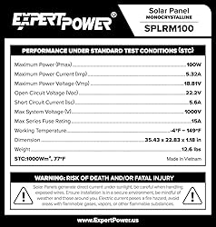 ExpertPower 400W 12V Monocrystalline Panel 40A MPPT