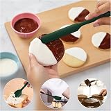 HOTEC 600℉ Heat Resistant Silicone Spatula Set Dark Green 5 Pcs BPA-Free view 3