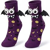COZYMATE Funny Halloween Socks for Women Men Crazy 3D Bat Spider Socks | Spooky Socks for Halloween Party Costume, Holiday Prank Gifts with Fun 3D Animal Design