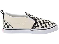Vans Toddler's Slip On V, (Checkerboard) Bkack/Off