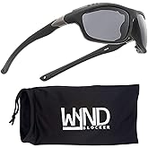 WYND Blocker Polarized Dry Eye Wind Resistant Sunglasses Motorcycle Glasses (Model 335 Polarized)