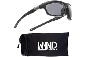 WYND Blocker Polarized Dry Eye Wind Resistant Sunglasses Motorcycle Glasses (Model 335 Polarized)