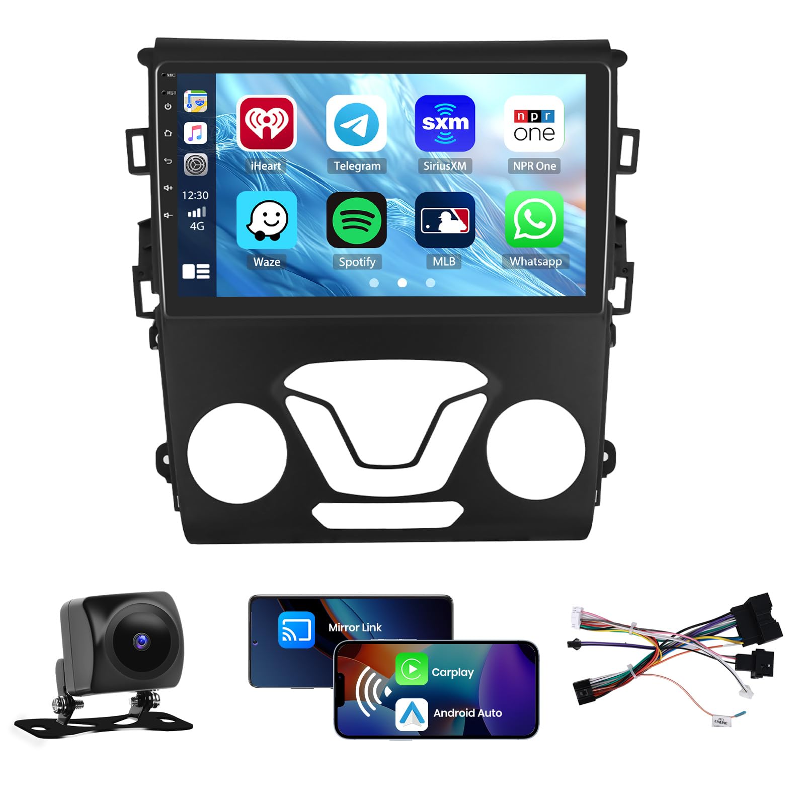 Photo 1 of Roinvou [2G+32G] Android 13 Car Radio for Ford Fusion Mondeo 2013-2019 with Wireless Carplay Android Auto, 9" Touch Screen Car Stereo Support GPS/WiFi/Bluetooth/26UI/Voice Control/SWC/Backup Camera