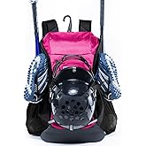 VIGEGARI | Baseball Bag Softball Bat Bag, Double-layer Baseball Backpack Adult with Gear Klip To Hold Baseball Glove, Baseball Essential Gear, Youth Baseball Bag for Boys, Girls, Baseball Accessories