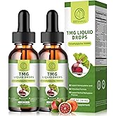 TMG Supplements 1000MG - Trimethylglycine Liquid Drops, Betaine High Absorption, Supports Methylation, Liver Wellness & Cognitive, Non-GMO, Vegan, Blood Orange Flavor, 1 Fl.Oz (2 Pack)