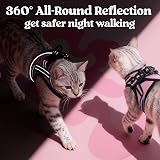 rabbitgoo Cat Harness and Leash Set Pink Extra Small Adjustable Vest view 5
