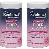 Replenza GLP-1 Support Fiber Gummies &ndash; Physician Formulated for Gut Health, Mixed Berry Flavor, 60-Count, for Men &amp; Women, 2 Pack