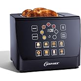 Inspirex Two Slice Touchscreen Lever Toaster, Black