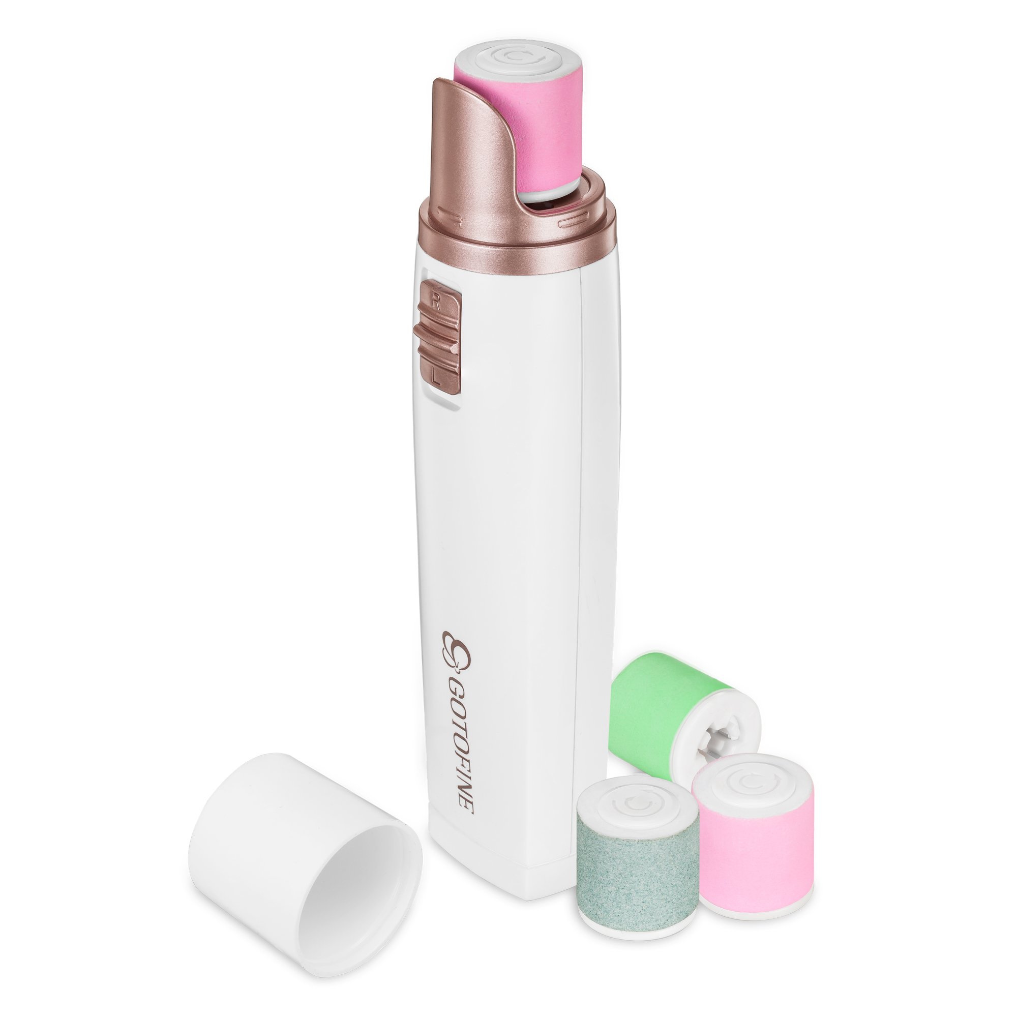 Gotofine Electric Nail polisher, Nail Buffer Tool, Professional Manicure & Nail Care System - File, Buff and Shine Nails Instantly(Includes 3 Rollers)