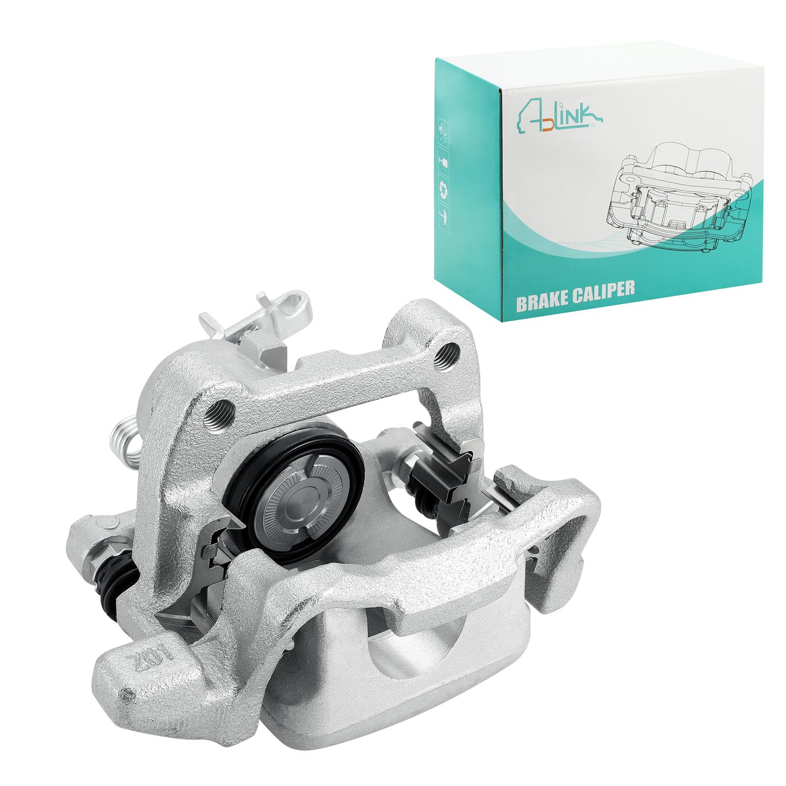 Photo 1 of 1K0615424M Rear Right Disc Brake Caliper Assembly (2.0L 2.5L 3.2L) with Bracket For Audi A3 Quattro 2006-2007, Volkswagen GTI Rabbit 2006-2009, Jetta 2005-2010, Golf 2010 Rear Passenger Side 19B2977