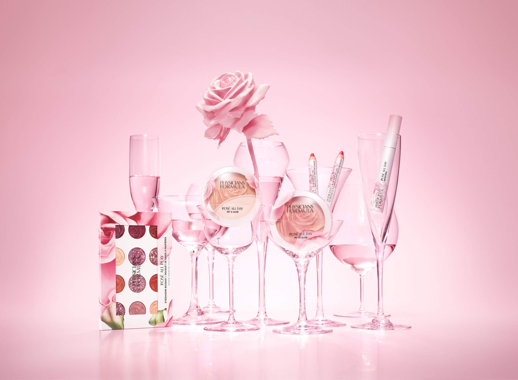 Physicians Formula Rosé Kiss All Day Glossy Lipstick Lip Color Makeup, Red Blush Blushing Mauve | Dermatologist Tested, Clinicially Tested