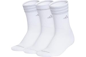 adidas Womens Cushioned 3-Stripe 4.0 3-Pack CrewCrew