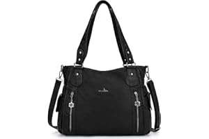 Angel Kiss Handbags for Womens Top-Handle Hobo Purse Roomy Casual Shoulder Bags PU Tote Satchel Purse for Women