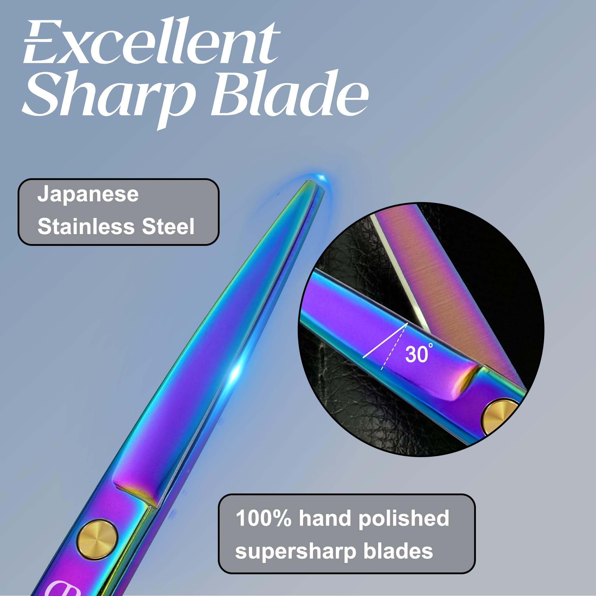 Professional Hair Cutting Shears,6.5 Inch Barber hair Cutting Scissors Sharp Blades Hairdresser Haircut For Women/Men/kids Japanese Stainless Steel