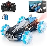 BAZOVE Remote Control Car, 2.4GHz 4WD High Speed Hobby RC Car with Spray Music Lights, Racing Car Toys for 3 4 5 6 7 8 Year O