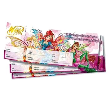 Winx Club Bloomix Festa Bambini Compleanno Biglietti Di