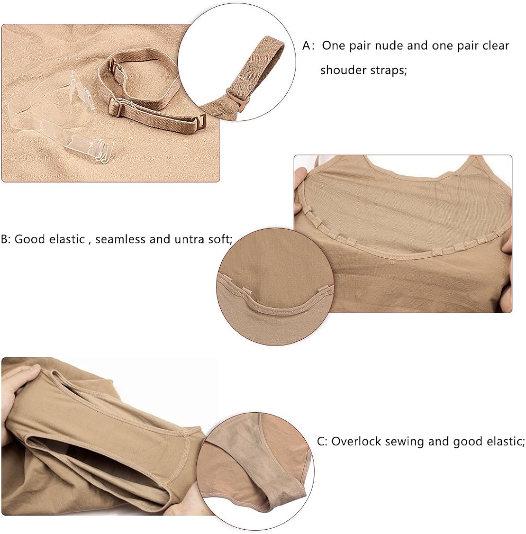 iMucci Professional Seamless Nude Camisole Leotard - Undergarment Dancewear for Ballet Dance: Clothing