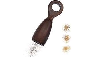 CHASBETE Salt and Pepper Grinder Refillable Solid Wood Spice Mill Ceramic Rotor Steel Core with Strong Adjustable Coarseness