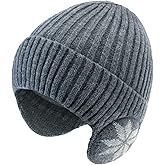 BAVST Hat for Men Knitted Beanie Women Winter Hats Men’s Stretchy Caps Outdoor Beanies Fleece Lined Ear Warmer