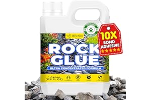 JDiction Rock Glue for Landscaping 1 Gallon - 10X Concentrated Mulch Glue for Landscaping, Gravel Binder for Stone/Pebble, Landscape Gravel Adhesive, Rock Stabilizer, Weather Proof, Lasts Up to 2 Year