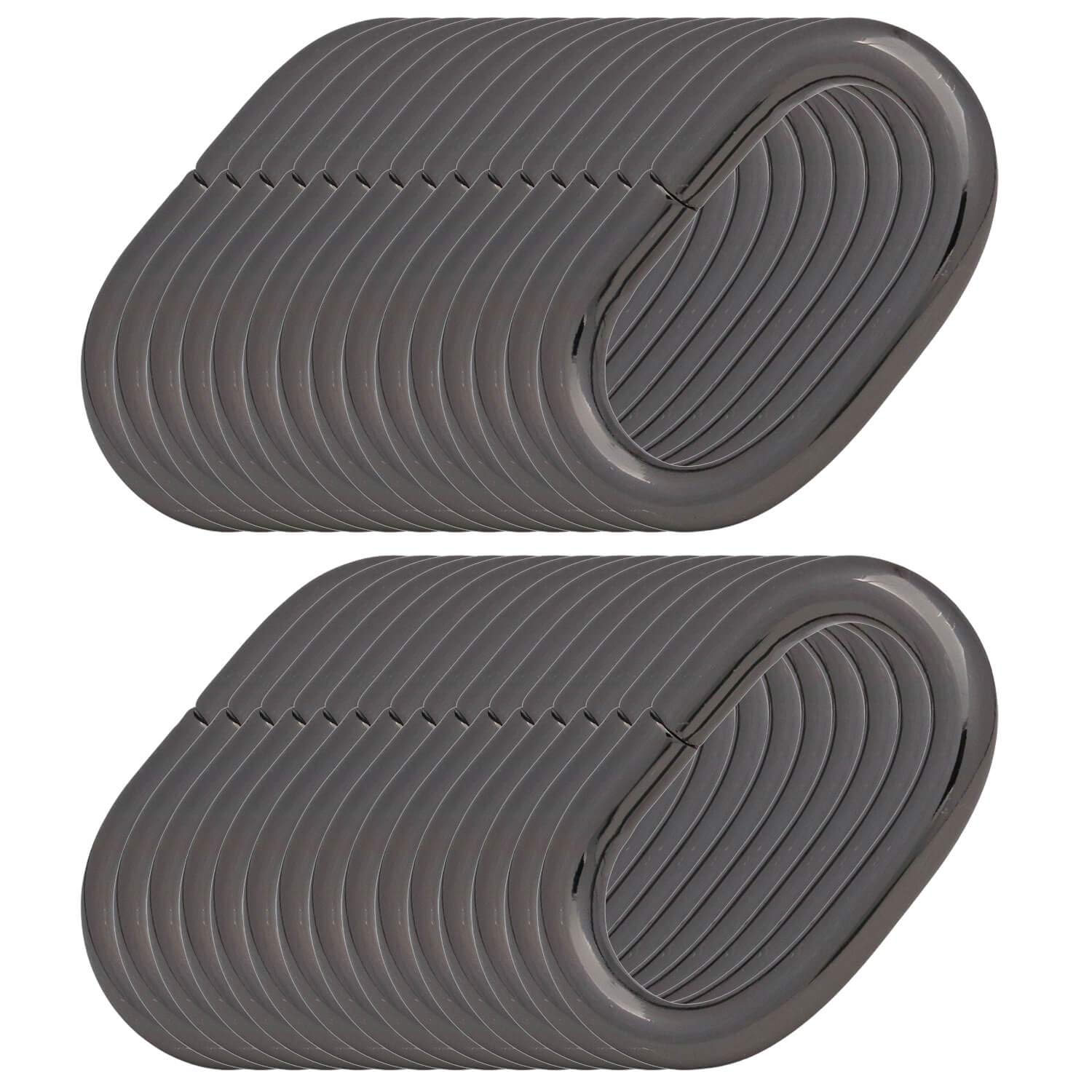 BIKICOCO 1'' Metal Oval Ring Buckle Loops Non Welded for Leather Purse Bags Handbag Straps, Gunmetal - Pack of 30
