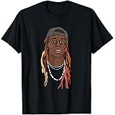 Lil Wayne Illustrated Face T-Shirt