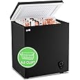 WANAI Chest Freezer 5.0 Cu.Ft Large Deep Freezers Freestanding Top Open 7 Temp Control Low Noise with Removable Basket for Dorm Apartment Home Kitchen