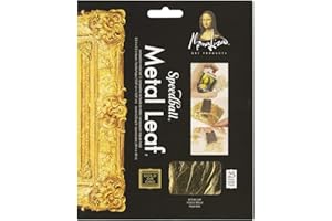 Speedball Mona Lisa Composition Gold Metal Leaf Sheets, Metal Leafing Sheets Made Of Copper, Zinc - 25 Pack