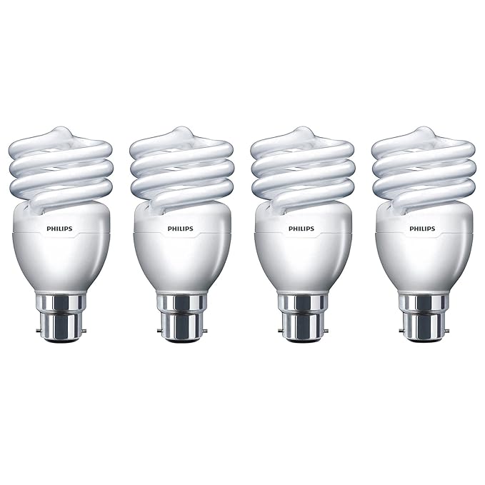 Pack Of 4 Tornado(Spiral) 15W B22 CFL White Bulb