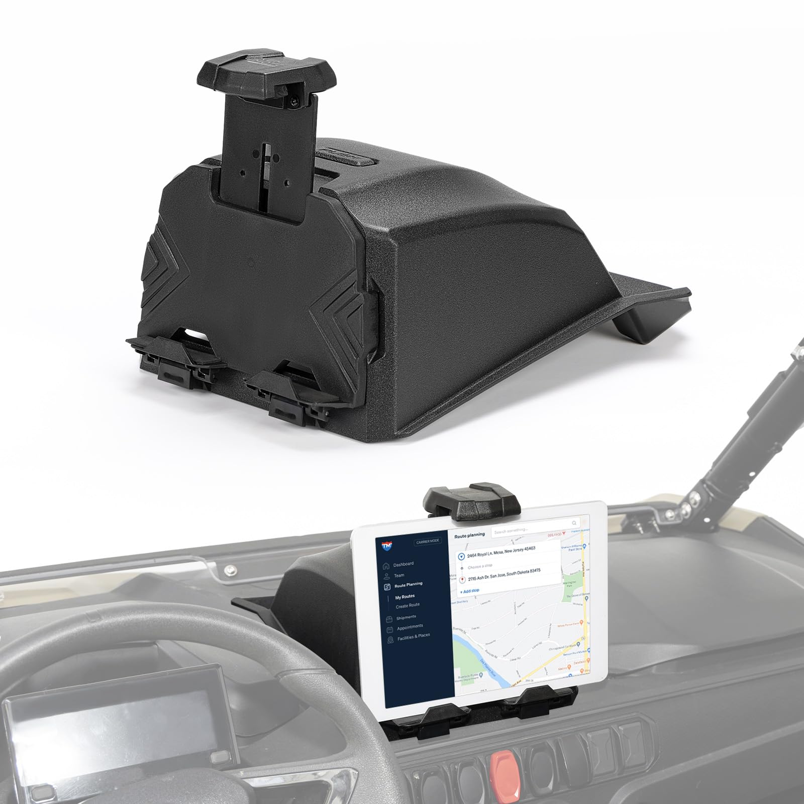 Photo 1 of KEMIMOTO Tablet Mount Storage Box Compatible with 2023+ CFMOTO ZForce 950 Sport & Trail/ZForce 800 Trail G2, Electric Device GPS Mount Phone Holder Adjustable Navigation Tablet Holder