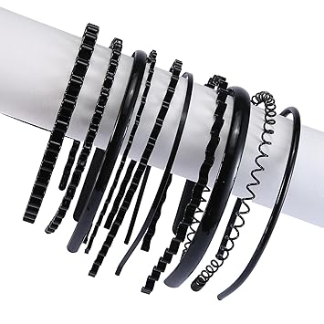 Amazon Com Jumuu 10pcs Unisex Metal Plastic Hoop Hair Band Girl