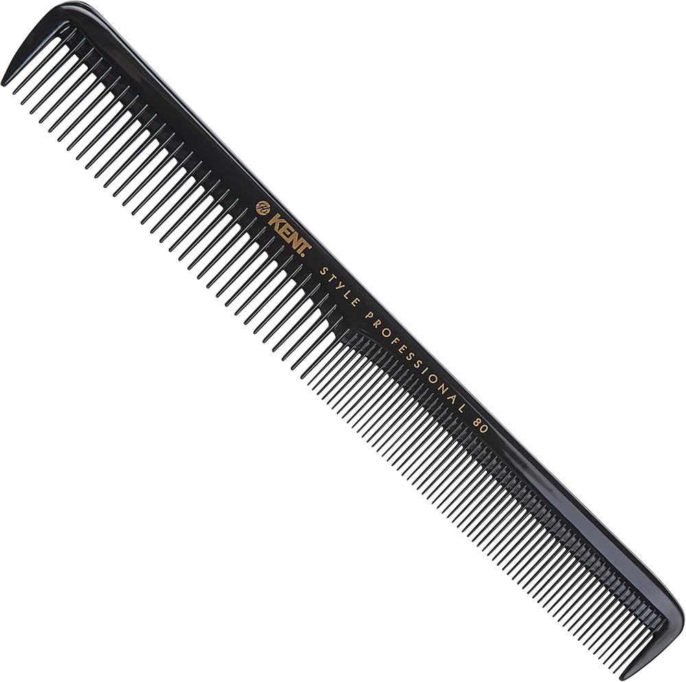 KENT Coarse Fine Deep Toothed Cutting Comb SPC80 Static Heat Resistant 180mm
