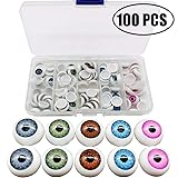 TIHOOD 100pcs/box 12mm Doll Eyeballs Half Round