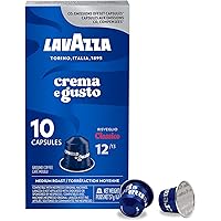 Lavazza Crema E Gusto Medium Roast Coffee Capsules Compatible with Nespresso Original Machines, creamy coffee, chocolate hint