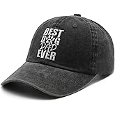 Waldeal Best Dog Dad Ever Hat Adjustable Embroidered Distressed Baseball Caps for Men Dog Lovers