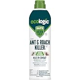 EcoLogic Ant &amp; Roach Killer Aerosol 14 Oz, Indoor &amp; Outdoor Spray | Kills Ants, Cockroaches, Spiders &amp; More by Contact, Formulated with Cornmint, Cinnamon &amp; Clove Oil, Safe Around Kids &amp; Pets