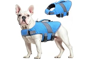 Mosucoirl Dog Life Jacket High Flotation,Shark Dog Lifesavers Floats Coat High Visibility Reflective Pet Safety Vest Swimsuits Small Medium Large Dog Life Vest for Swimming Boating Surfing Kayaking