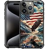 OKBUOK Compatible with iPhone 16 Pro Max Case,A Eagle American Flag Design Case for Men Girls Soft TPU Bumper Hard PC Back Anti-Fall Shockproof Protective Slim Pattern Cover