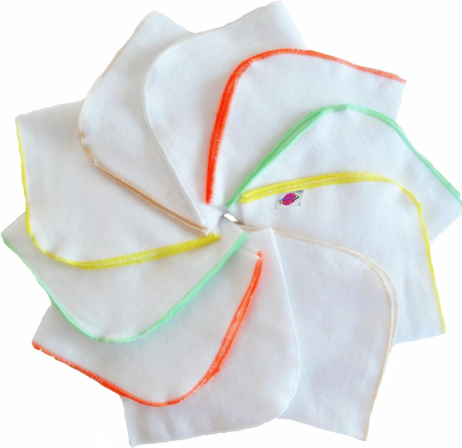 Molleton Flannel wash Cloths 25/25, Pack of 10 Plain