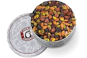 CHUKAR CHERRIES Triple Cherry Nut Tin - Healthy Dried Fruit Gift with No Added Sugar, Sulfites or Preservatives | Grown in the Pacific Northwest