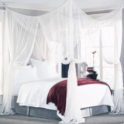 Yimii 4 Corner Post Mosquito Net Princess Bed Canopy Mosquito