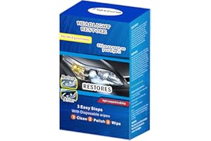 Plextone Headlights Restoration Kit Restore Dull Faded and Discoloured Headlights (estores Oxidation, Hazy, Yellow, Scratch) 