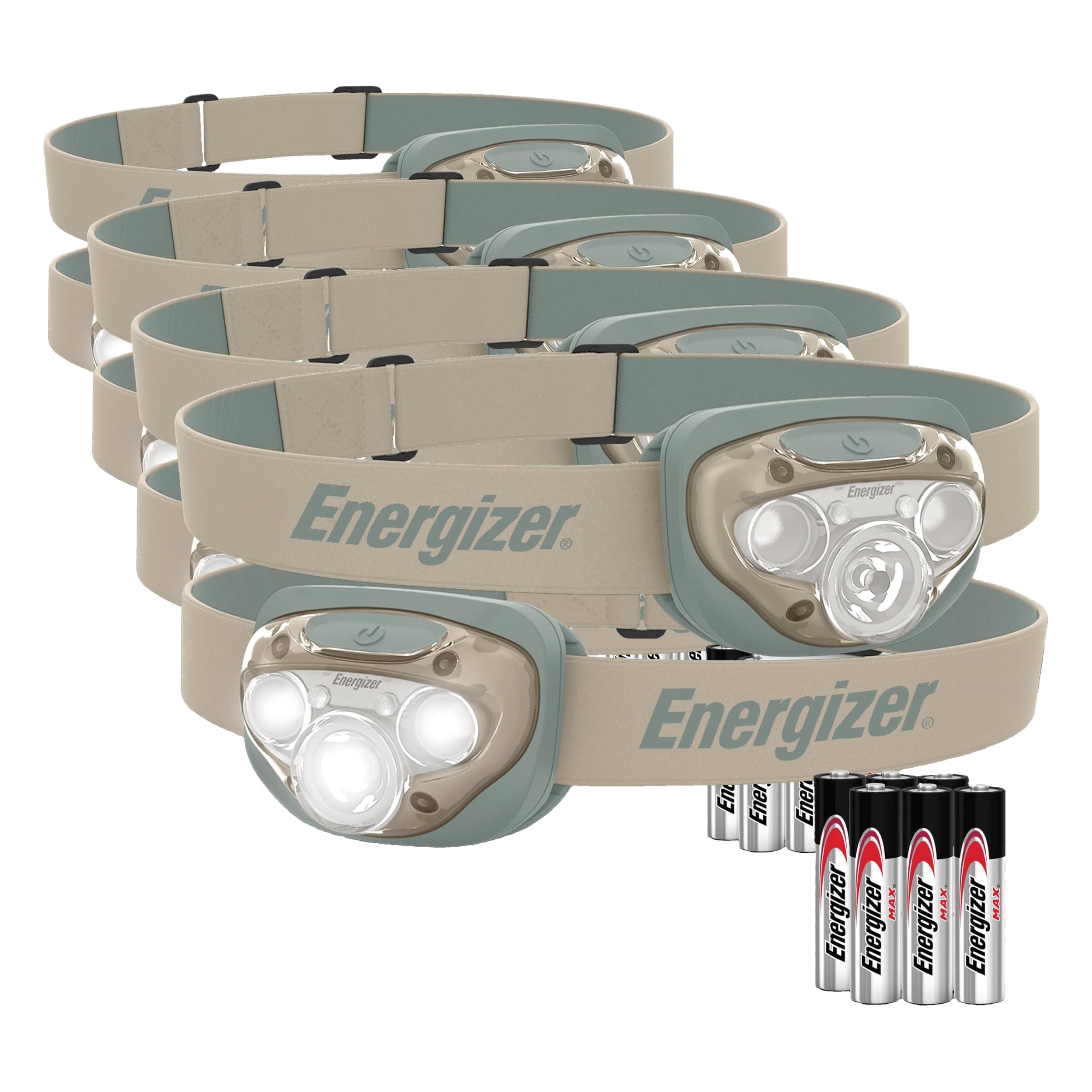 Energizer LED Headlamp PRO, IPX4 Water Resistant Headlamps, High-Performance Head Light for Outdoors, Camping, Running, Storm, Survival LED Light for Emergencies (Batteries Included) | (Pack of 8) Image