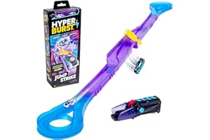 GOLIATH Hyper Burst Jump Strike Playset | Race and Battle! | Customizable Race Track & Micro Scale Cars | Over 600+ MPH Scale Speed!