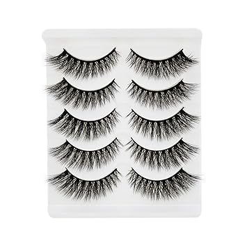 Bepholan Strip Eyelashes False Eyelashes 3D Mink Lashes Faux Mink Lashes Pack Reusable Invisible Band Soft Natural Long Fashion Hand Made Beauty for Women