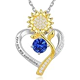 catonmoon Sunflower Necklaces for Women Wife Birthday Gift Ideas Wedding Anniversary Birthday Gifts for Women Gifts for Wife Sunflower Jewelry for Women Gifts for Her Girlfriend